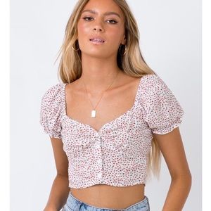 Puff Sleeve Crop Top